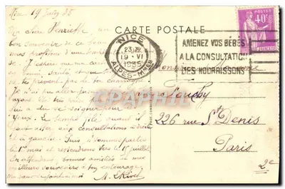 NICE — Widok Ogólny — Fot. Combier & Cie — Rewers