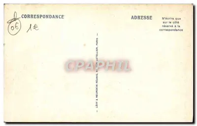 Igreja e a cadeia dos Alpes — Peiracava — Lévy & Neurdein Réunis, Paris — Verso