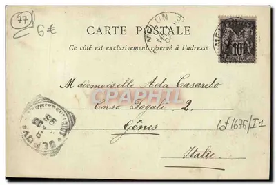 Melun — Hôtel de Ville — wydawca nieznany, n° 12 — Rewers