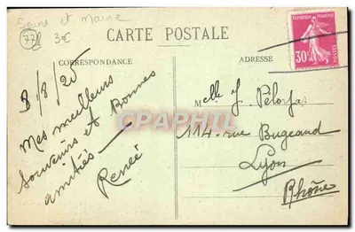 Boissise-la-Bertrand — Zamek Beaulieu — wydawca Brossonnot, Melan, n° 682 — Rewers