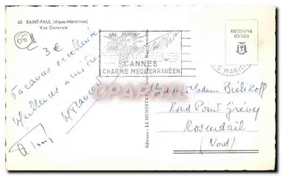 Saint-Paul (Alpes-Maritimes) — Ogólny widok — Wydawnictwo Le Menestre — Rewers