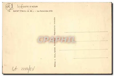 Saint-Paul-la-Roche — Ogród z fontanną i ptakami — Édition A. Baux, Saint-Paul — Rewers