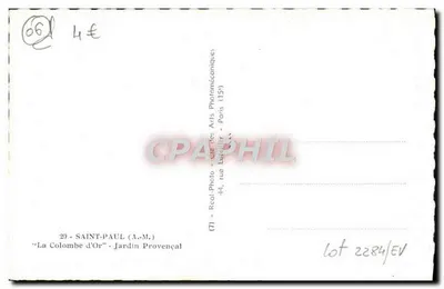 Ptak złoty — ogrodnik prowansalski — Saint-Paul (A.M.) — wydawca Real-Photo - Cie des Arts Photomécaniques — Rewers