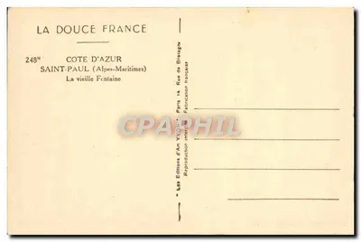 Saint-Paul (Alpes-Maritimes) — A Velha Fonte — Éditions d'An VON — Verso