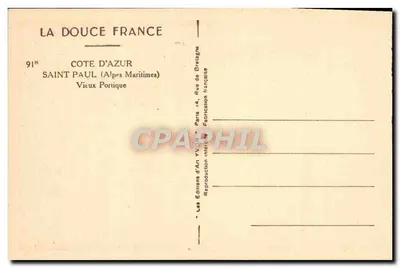 Saint-Paul (Alpes-Maritimes) — Velho Portique — Les Éditions d'Art VVQN — Verso