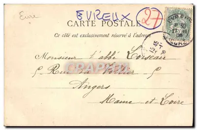 Evreux — Poort van de Kathedraal — La C. P. A. Poupis, n° 2438 — Achterkant