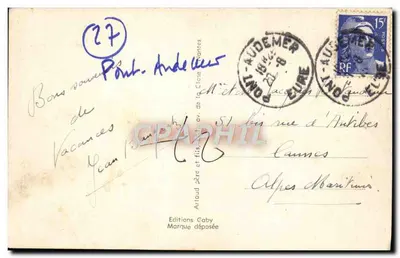 PONT-AUDEMER (Eure) — Wewnętrzne wnętrze kościoła św. Ouen — Wydawnictwo Gaby, n°15 — Rewers