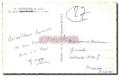 Châteaudun (E.-et-L.) — Północna fasada zamku i Loir — A. Cavaud — Rewers
