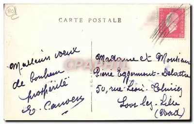 Albert (Somme) — A Virgem dourada do Campanário da Basílica — obra de M. Albert ROZE, escultor — Verso