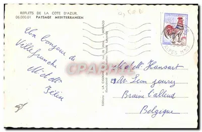 Pejzaż medyterrancki — Monako — Éditions La Cigogne — Rewers