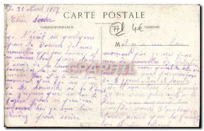 Provins - De Oude Bastions - De Toren van de Gouverneur (13e eeuw) — uitgave door A. Vernant — Achterkant