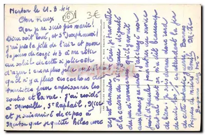 Cap Martin — Panorama sobre Menton — Bef 14549 — Reverso