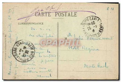 Cap-Martin - Umgebung von Menton — Edition Halle, n° 1089 — Rückseite