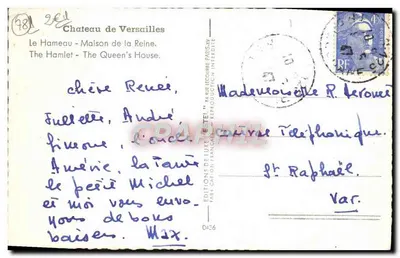Château van Versailles — Le Hameau - Huis van de Koningin — Uitgever Estal, n° 0436 — Achterkant
