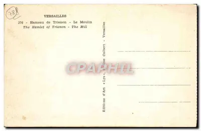 Le Moulin - Hameau de Trianon — Versailles — Éditions d'Art « Lys » — Verso