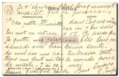 Cap Martin et Cabbé-Roquebrune — widok panoramiczny — Photo Munier, n° 345 — Rewers