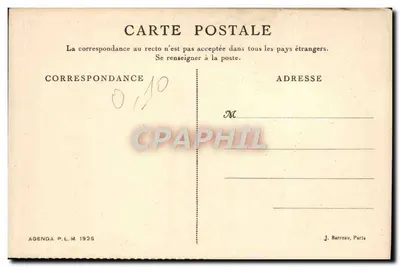 Côte d'Azur — Wieczór na Wyspie Świętej Margarety — Agenda P.L.M. 1926 — Rewers