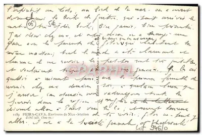Peïra-Cava — Arredores de Nice-Station — Edição Gál — Verso
