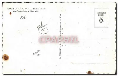 Levens (A.-M.) — Ogólny widok i Mont Vial — L. Gilletta & Cie, Nice — Rewers