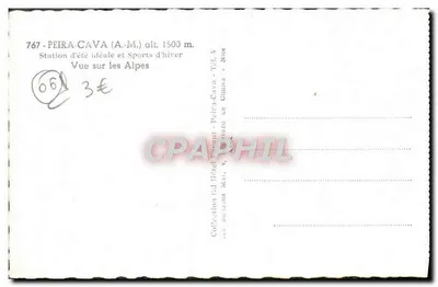 Peira-Cava (A.M.) — Idealna stacja letnia i zimowe sporty — Widok na Alpy — Hotel Peira-Cava, Nice — Rewers