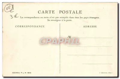 Kraj nad Morzem Śródziemnym — Kap Martin — Agenda P.L.M. 1923 — Rewers