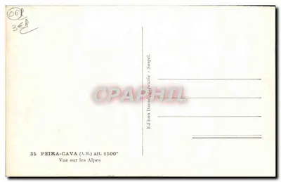 Peira-Cava (A.M.) — Widok na Alpy — Wydawnictwo Daniel Apeterie - Sospel — Rewers
