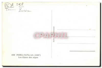 Le Cime delle Alpi — PEIRA-CAVA (alt. 1500m) — Edizione Bonomini — Verso