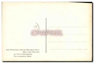 Peira-Cava — Tablica Kierunkowa — wydawca R.M. n°108 — Rewers