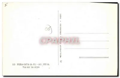 Widok na Alpy — Peira-Cava (A.M.) — Wys. 1500 m — Réal-Photo® Strasbourg — Rewers