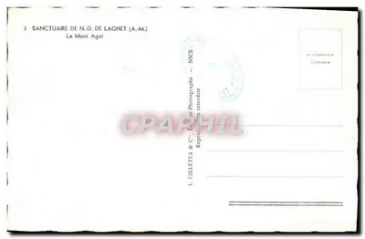 Świątynia NMP Laghet (A.-M.) — Góra Agel — L. Gilletta & Cie, fotograf z Nicei — Rewers