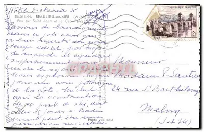 Visão de Saint-Jean e o Cap Ferrat — Edições & A Coruja — n° 14 — Verso