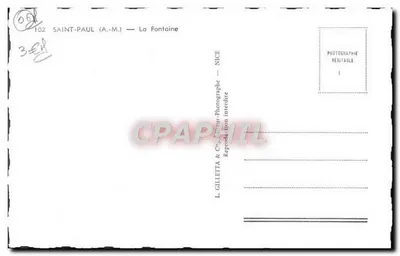 Saint-Paul (A.M.) — Fontanna — L. Gilletta & Cie, Nice — Rewers