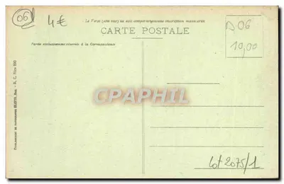 Roquebrune i Kap Martin — Trasa Corniche — wydawca G. Béetta, nr 1089 — Rewers
