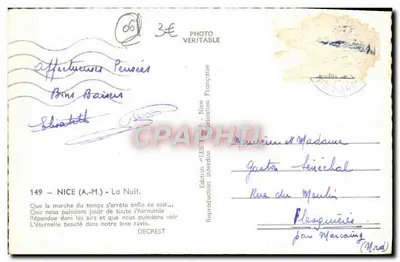 Nice — Noc — Wydanie « LES MARIA » — nr 149 — Rewers