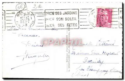Nice — Pomnik Teatru Zielonego — Wydawnictwo Art Montluet — Rewers