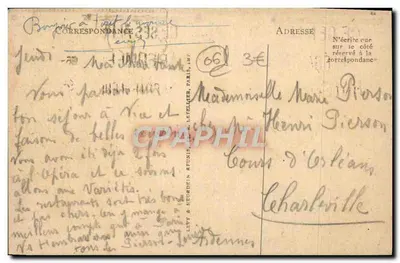 Nice — Avenida de Verdun — Verdun Avenue — L.L. — Editor L.L. — N° 109 — Verso