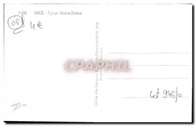 Nice - Katedra Najświętszej Maryi Panny — Wydawca La Cigogne, Nice — Rewers