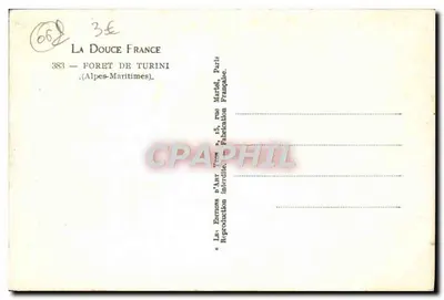 Floresta de Turini — Alpes-Maritimes — La Douce France — Verso