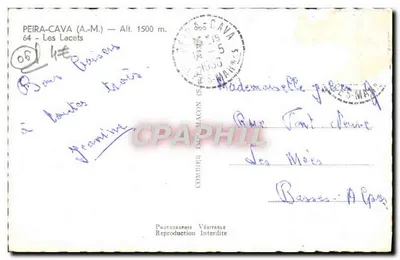 Zwinięta droga w górach — Peira-Cava (A.M.) — Compier (Savoie) — Rewers