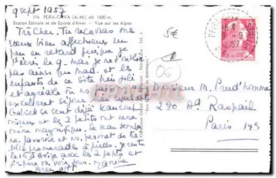 Peïra-Cava (A.M.) — Widok na Alpy — Stacja letnia i zimowa — wydawca: Collection Grand Père d'Arnaud — Rewers