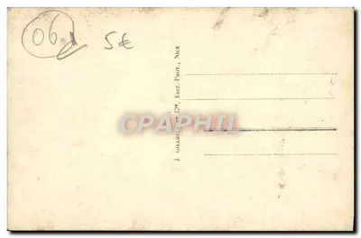 Cap Martin - Grande Corniche — widok z lotnictwa — seria 1089, wydawca Gallet & Cie, Nice — Rewers