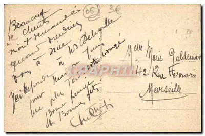 नाइस — माउंट-बोरोन से लिया दृश्य — पोर्ट के प्रवेश — एडिटर: बांडोनियोन, संख्या 35 — पीछे
