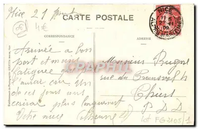 NICE - Widok ogólny, widok z Mont-Boron — wydawnictwo Gilettà, n° 103 — Rewers