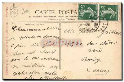 Nice - Le Casino — widok budynku i parku — wydawca Paris — Rewers