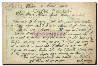De Grot van het Tuin van Albert-Ier en de Promenade-Terras — uitzicht genomen vanaf het Hotel de France — Nizza — Uitgever JND Hot. n°295 — Achterkant