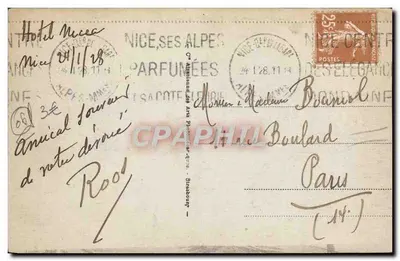 Nice — panorama Ponchettes — wydawca nieznany, n° 170 — Rewers