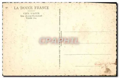 Eze (Alpes-Maritimes) — Velha rua — La Douce France, n°91 — Verso