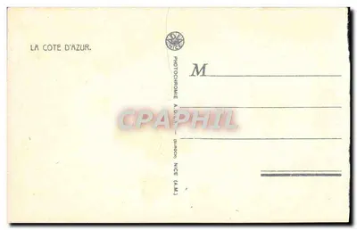 Menton (A.M.) — Ogólny widok Garavan z granicy francusko-italiańskiej — Photochromie A.D.L.A. (Nice) — Rewers