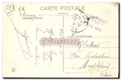 Stara pocztówka Foix Vallee De I'Ariege — zamok — Rewers