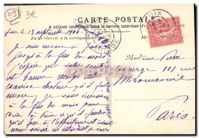 Ariège, Foix — Castelo de Foix — editor desconhecido, n° 14 — Verso
